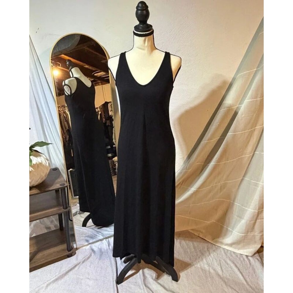 Old Navy Black Maxi Tank Dress Size S Sleeveless Long Jersey Summer Dress